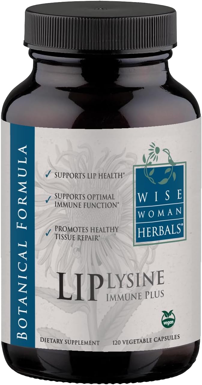 Wise Woman Herbals Lysine Immune Plus Lip: L-Lysine, Lip Health, 120 Caps
