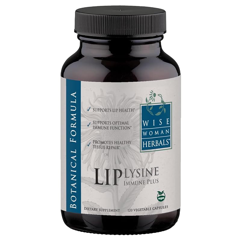 Wise Woman Herbals Suplemento de L-Lisina com Vitamina C, Zinco, Quercetina e BioPerine, 120 cápsulas
