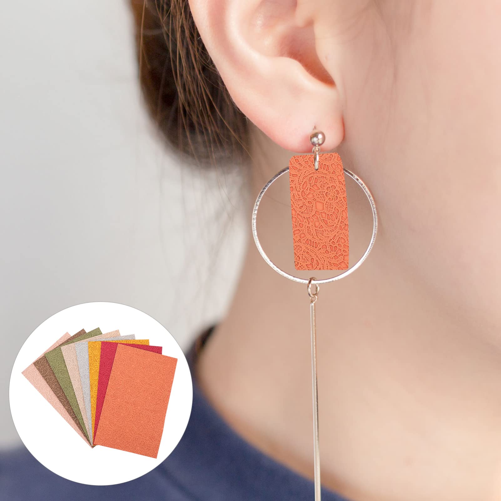 MAGICLULU Pelli Artigianali DIY Motivo Floreale, 8 Pezzi in Pu