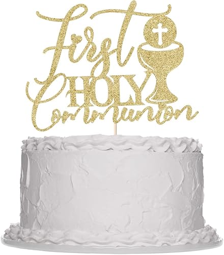 Miniatura 5 de Decoración para tartas de primera comunión, adecuada para Ramadán, bautismo, bautismo religioso, baby shower, cumpleaños de niños, Dios bendiga,