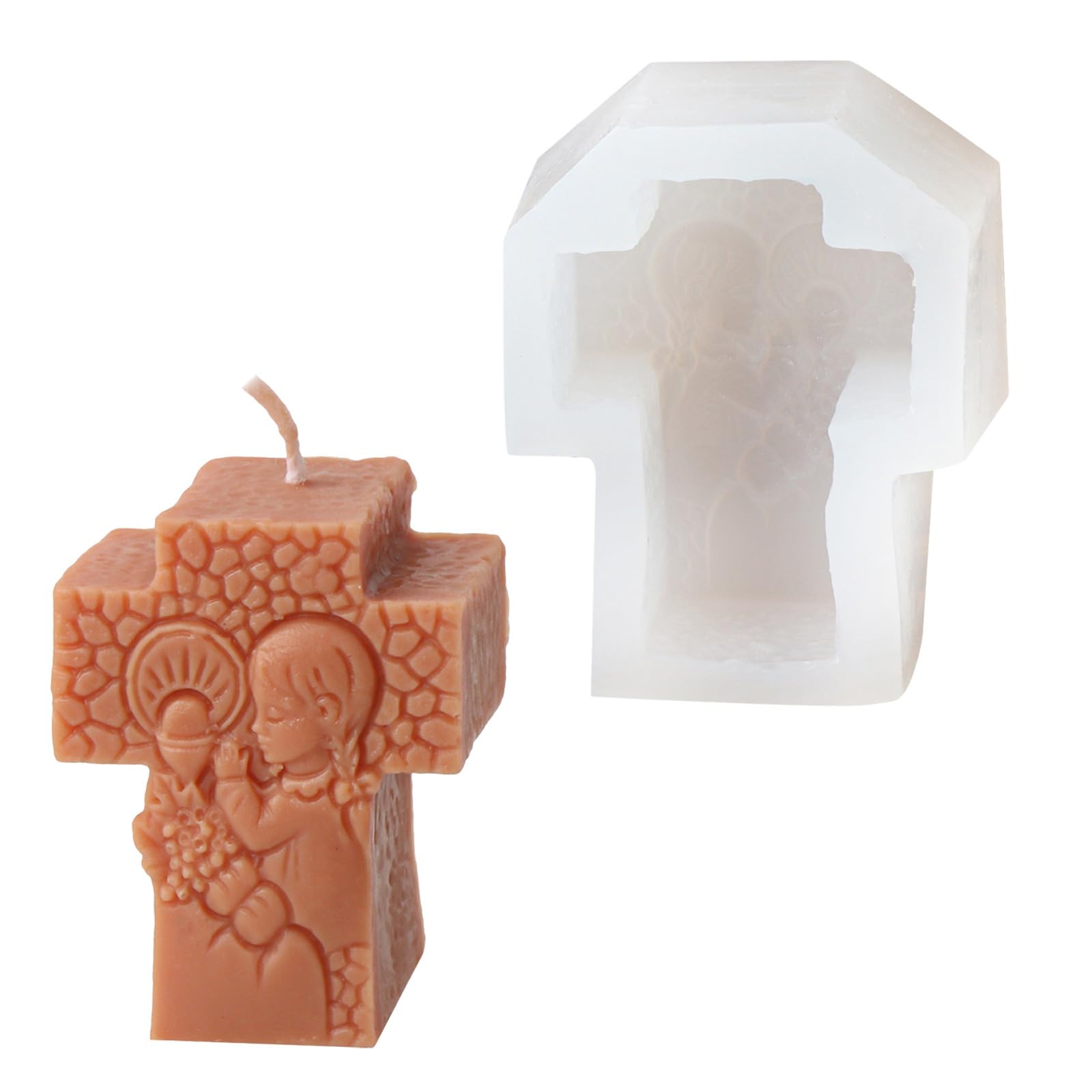 Qsvbeeqj Religious Family Photo Frame Shaped Silicone Molds For Epoxy Resin Soap Festival Present Home Decoration