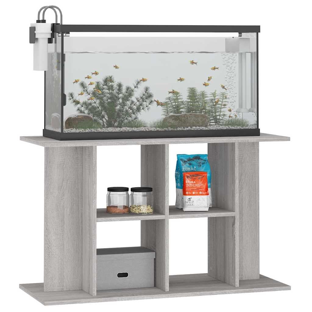 Soporte para Acuario Madera ingeniería Gris Sonoma 100x40x60 cm,20kg-833589
