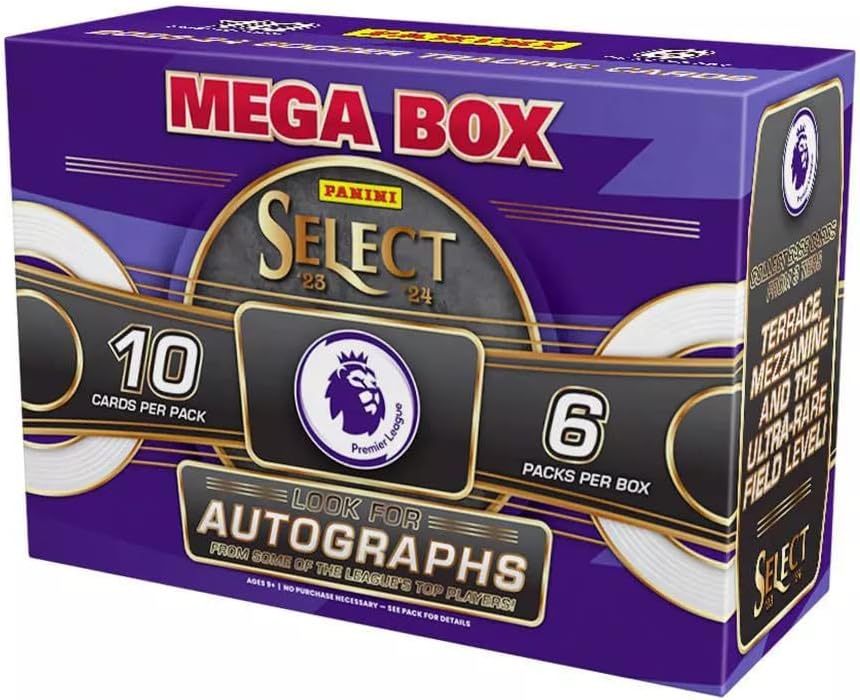 2023-24 Premier League Panini Select Soccer Trading Card Mega Box