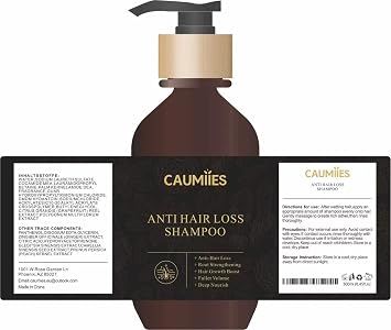Caumies Herbal Anti-Hair Loss Shampoo for Thinning Hair | Refreshing Oil Control & Root Activation with Ginger & Polygonum Extract | Men & Women - 300ml