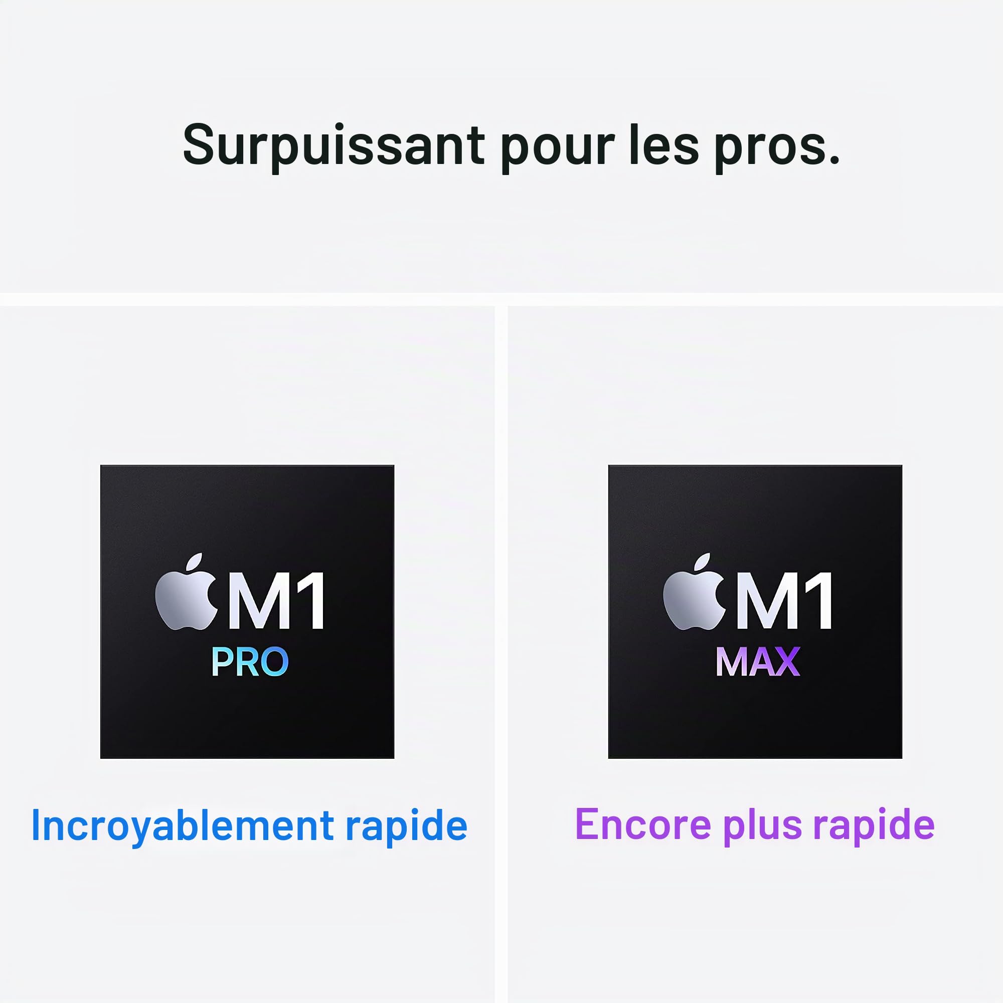 Apple MacBook Pro, 2021 avec Puce M1 Max (14-Pouces, 32 Go de RAM, 1To SSD Stockage) AZERTY Français Gris Sidéral (Reconditionné)