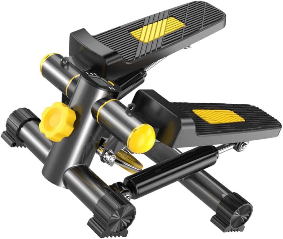 Mikikit Mini Quiet Stepper Machine for Home Fitness Multi-Functional Pedal Exerciser Armrests Adjustable Resistance Compact Workout Equipment for Leg and Thigh Toning