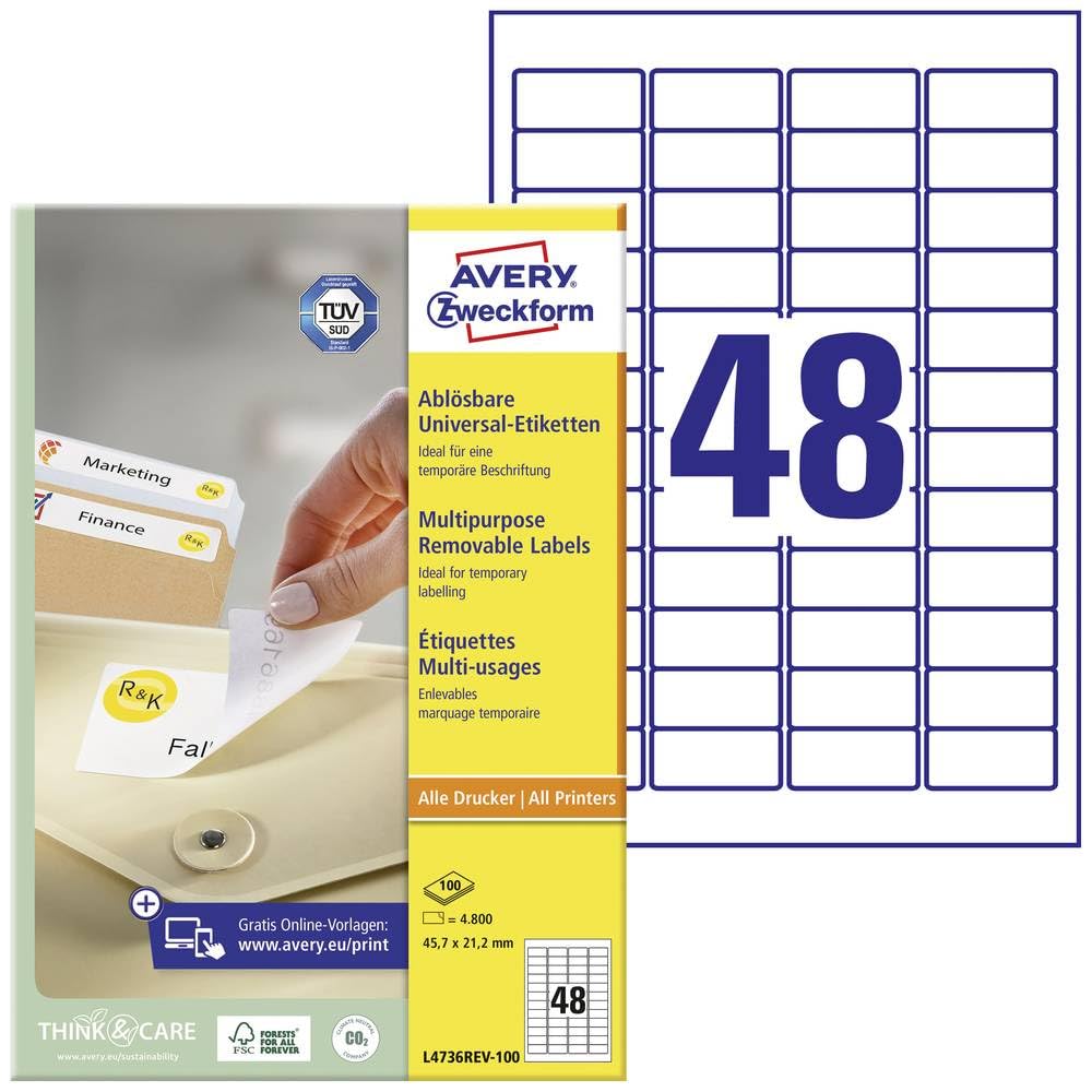 Avery Zweckform L6021REV-25 Sichtreiter-Etiketten 45,7x16,9 Mm, 25 - View #12