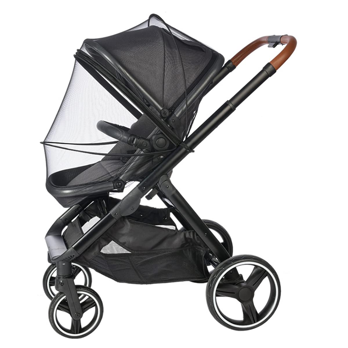 U HOOME Mosquito Netting for Stroller,Stretchable Netting Breathable Folding Dual-Use Zipper Mesh Mosquito Net with Quick Window for Baby Car seat Cover, Cradles,Playards