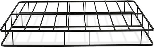 Miniatura 7 de East West Furniture DHFBBLK Dothan - Marco de cama matrimonial con magnífico diseño cabecero y estribo - Moderno marco de metal en recubrimiento en