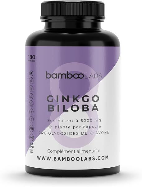 Bamboo Labs Ginkgo Biloba 6000mg Gélules