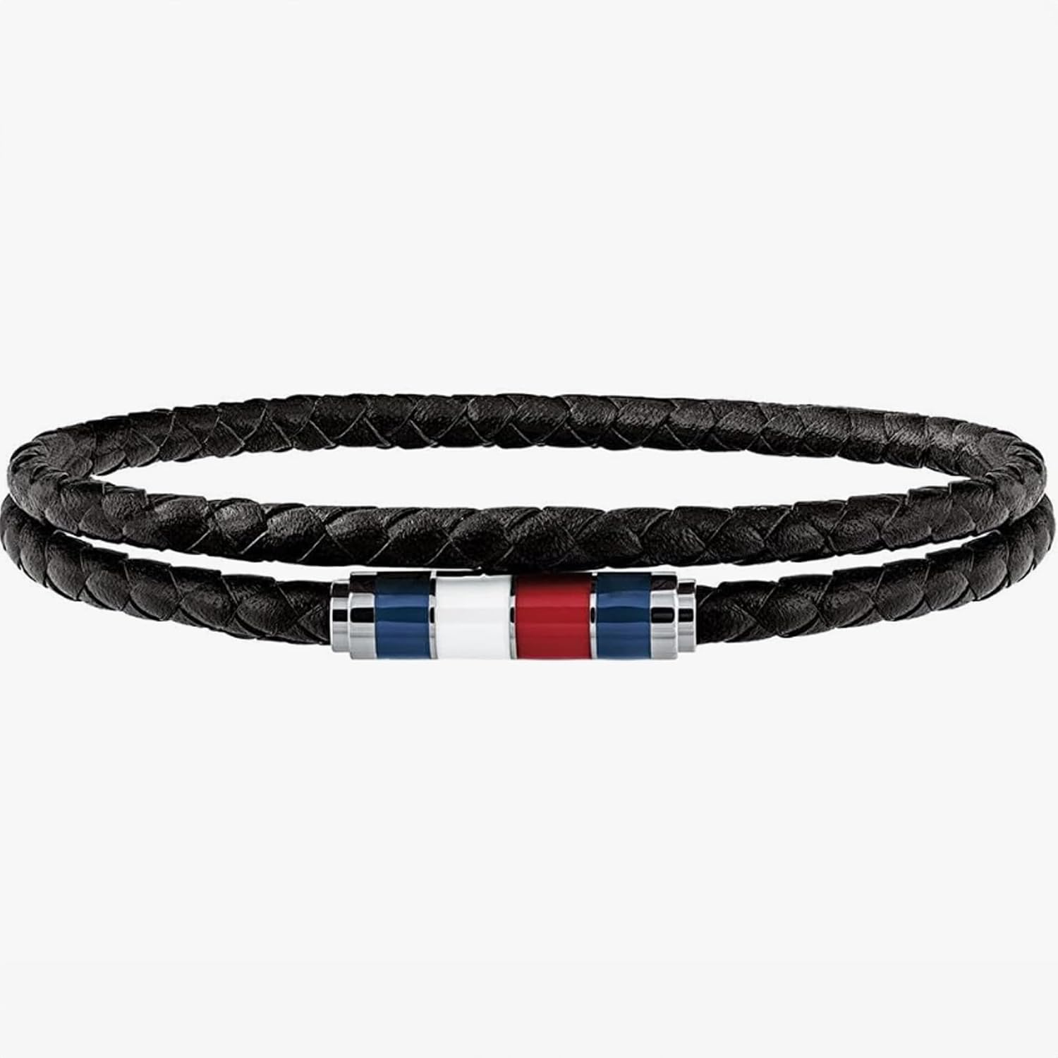 Tommy Hilfiger Men's Jewelry Leather Double Wrap Bracelet