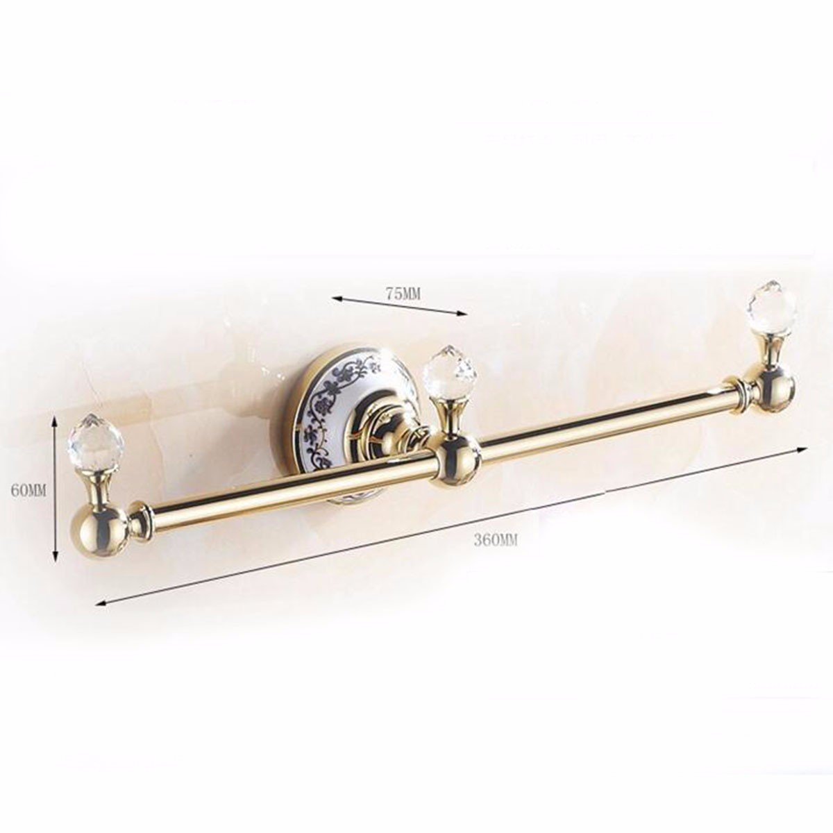 Handtuchhalter Single - Bar Handtuchhalter Europ?ischen Vergoldeten Bronze Schwarzen Handtuch, Handtuch Bar Kupfer Single Stab Badezimmer Zubeh?r,B