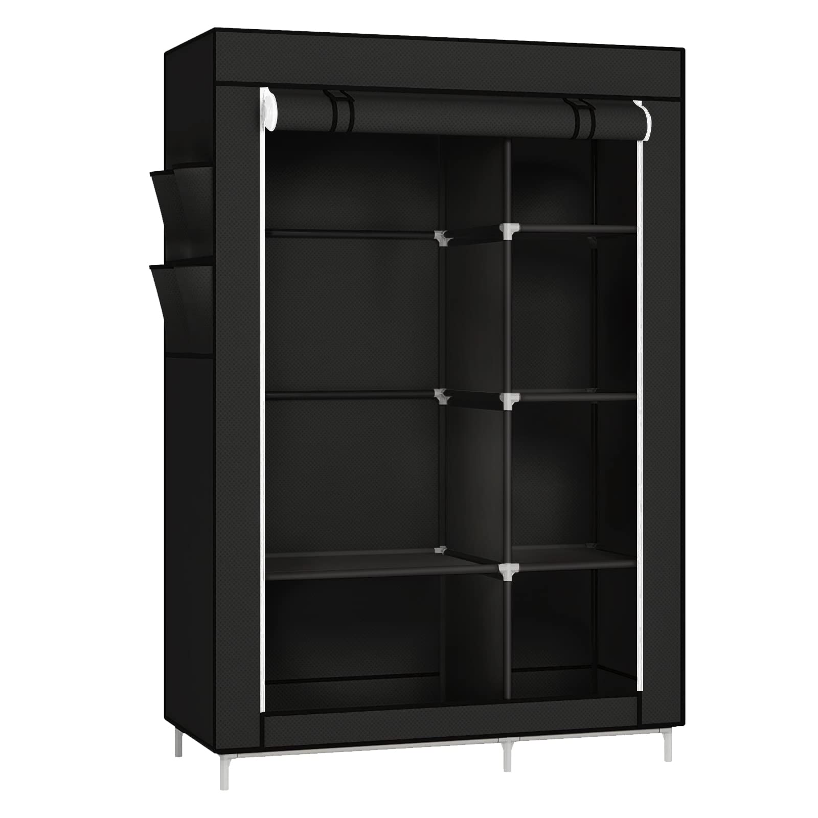 Mobiele opvouwbare kledingkast met blauwe hoes 160 cm - Action products