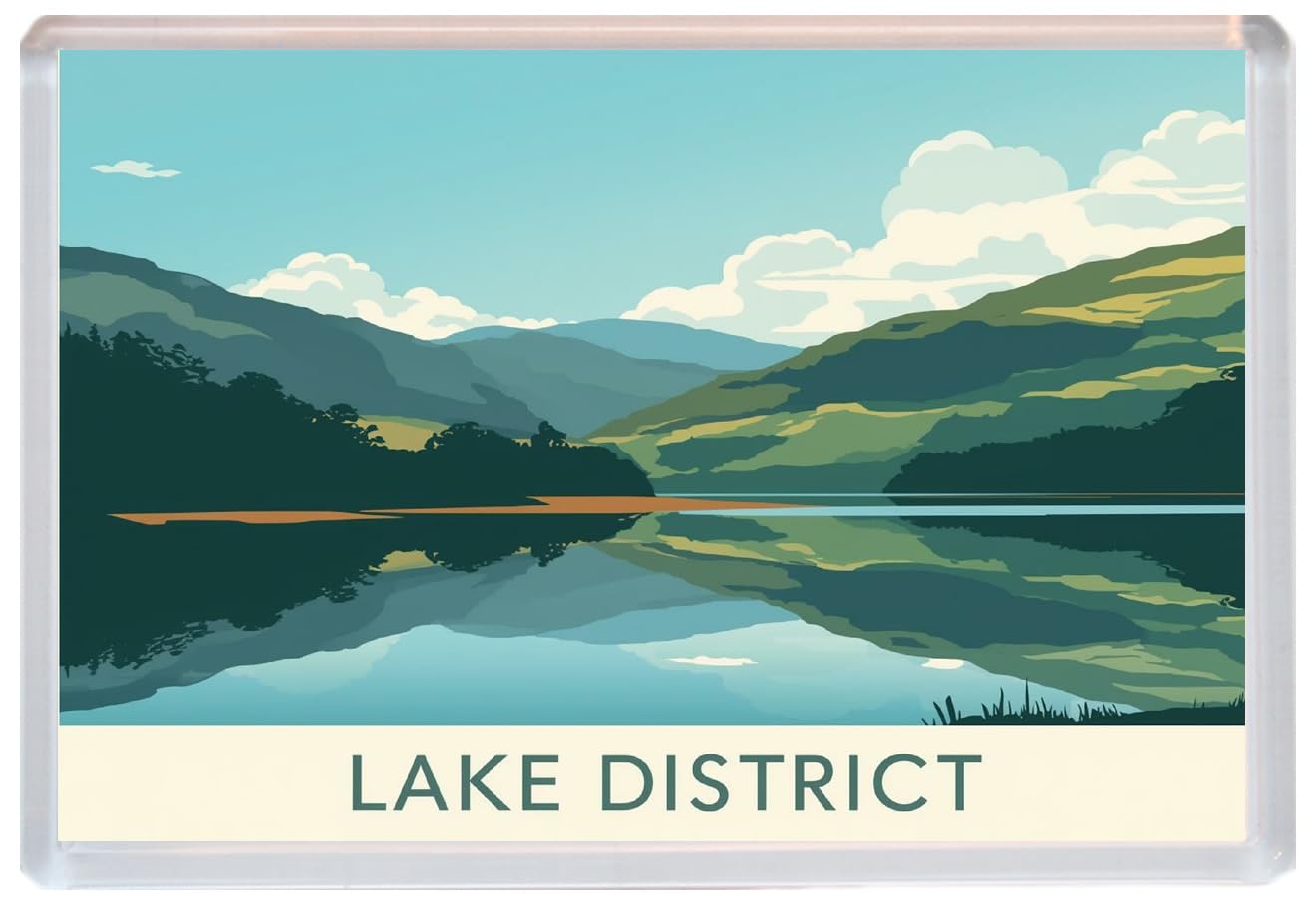 Baked Bean Store Multicolor Lake District - Cumbria - Jumbo Artistic Fridge Magnet 96 X 67Mm Bbsfhm3418