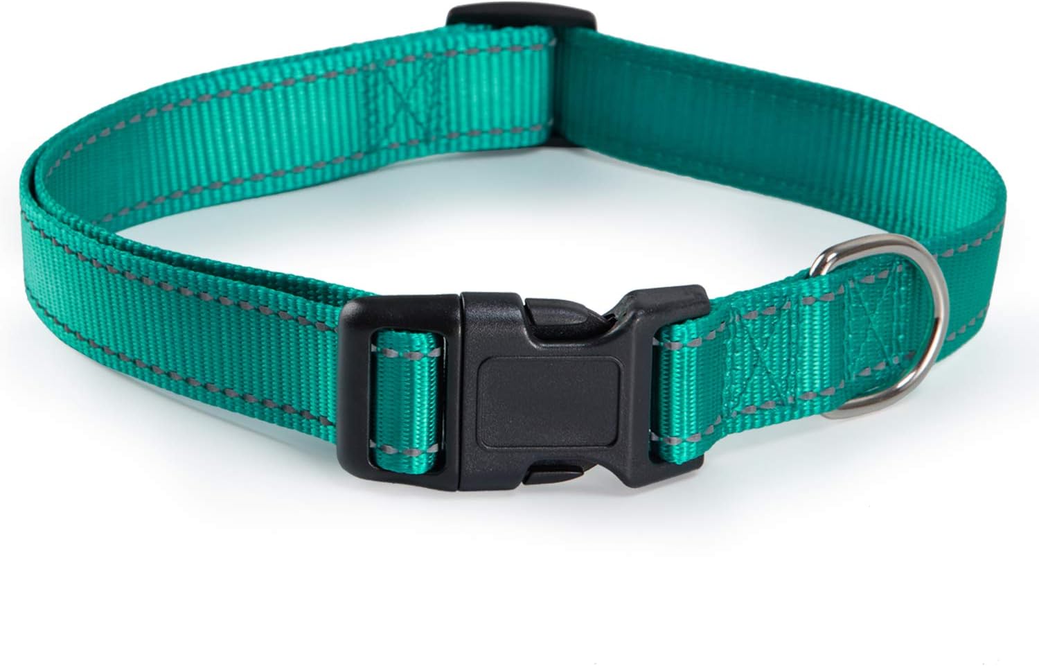 Reflective Dog Collar with Buckle Adjustable Safety Nylon