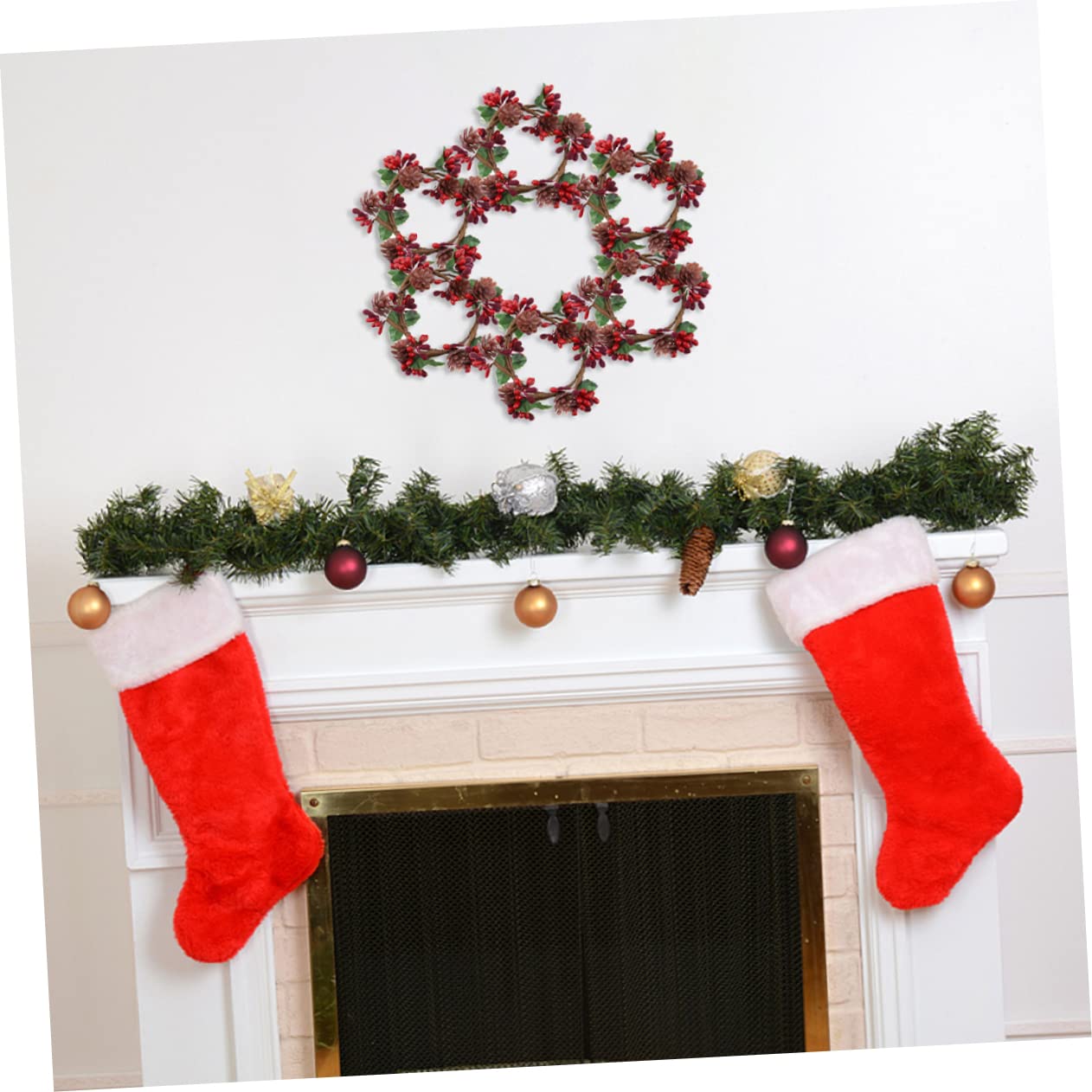 IMIKEYA 8 STK Kranz Halloween Dekoration Weihnachtsgirlande weihnachtliche Mittelstücke für Tische weihnachtskerzenkränze Ringe Weihnachtsdekorationen Weihnachtskerzenringe Kränze Stoff