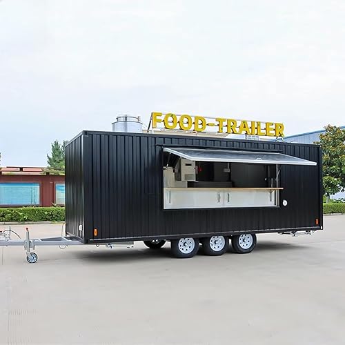 Concession Food Trailer Fully Equipped, Customized Food Truck for Sale, Pizza Trailer, Hot Dog Cart & Mobile Stand, for Commercial Business Use