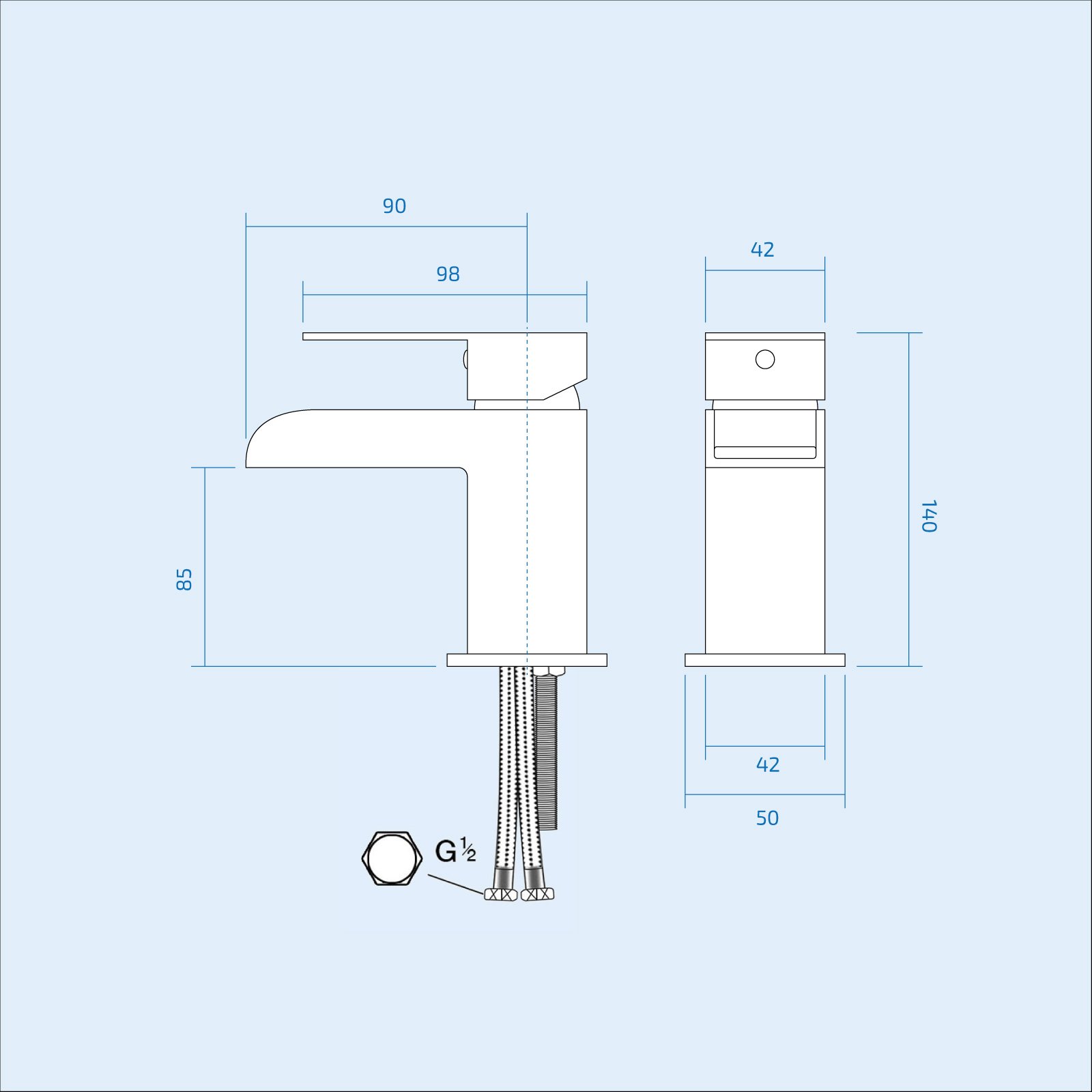 Origin Waterfall - Miscelatore per lavabo e scarico cromato