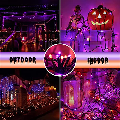 Tcamp QL300AE 105Ft 300 Led Purple Orange Halloween Decorations Lights Motion Activated Sync With 4 Scary Music, 6 Modes Halloween String Lights For Party Yard Outdoor Indoor Decor thumb #4