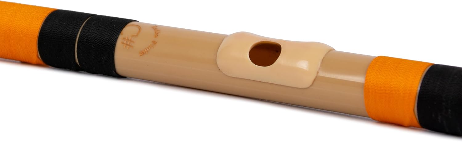 Radhe Flutes | PVC Fiber C Sharp Bansuri | Middle Octave | Right Handed | 18 Inch Flute | Durable, Crack-Resistant, Weatherproof & Washable | Velvet Cover Included