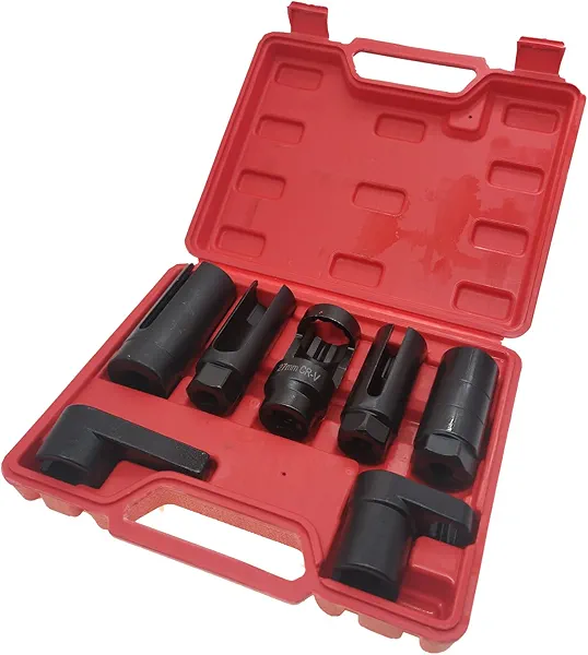 7 Pcs Oxygen Sensor Socket 22mm (7/8 in), 27mm, 29mm fits All Vehicle O2 Removal and Installation Universal Puller and Removal Tool