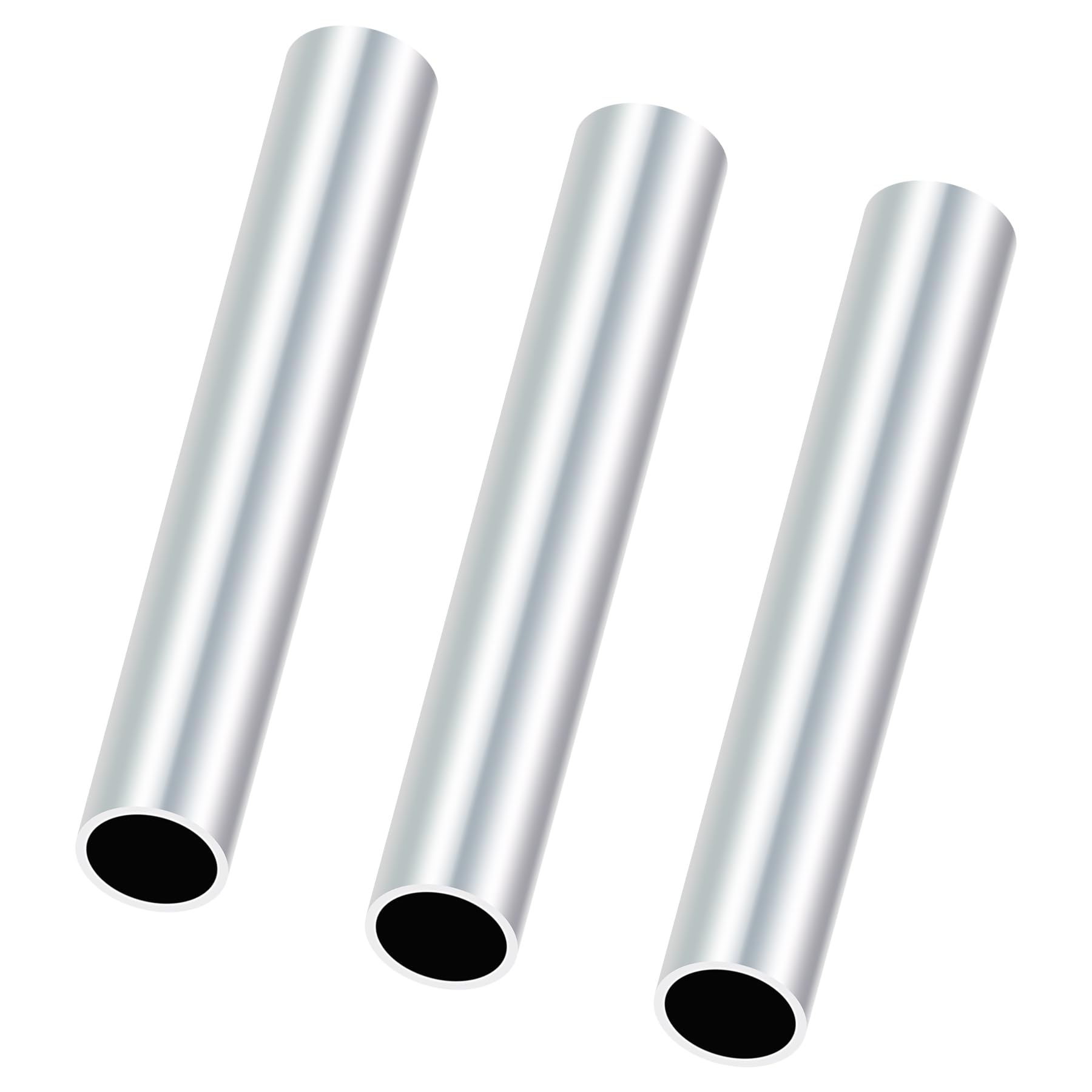 iMeistek 6063 Aluminium Tubes, 16mm OD 14mm ID 150mm Length Seamless Straight Aluminium Round Tubing Pipe for DIY Model,Industrial(3PCS)