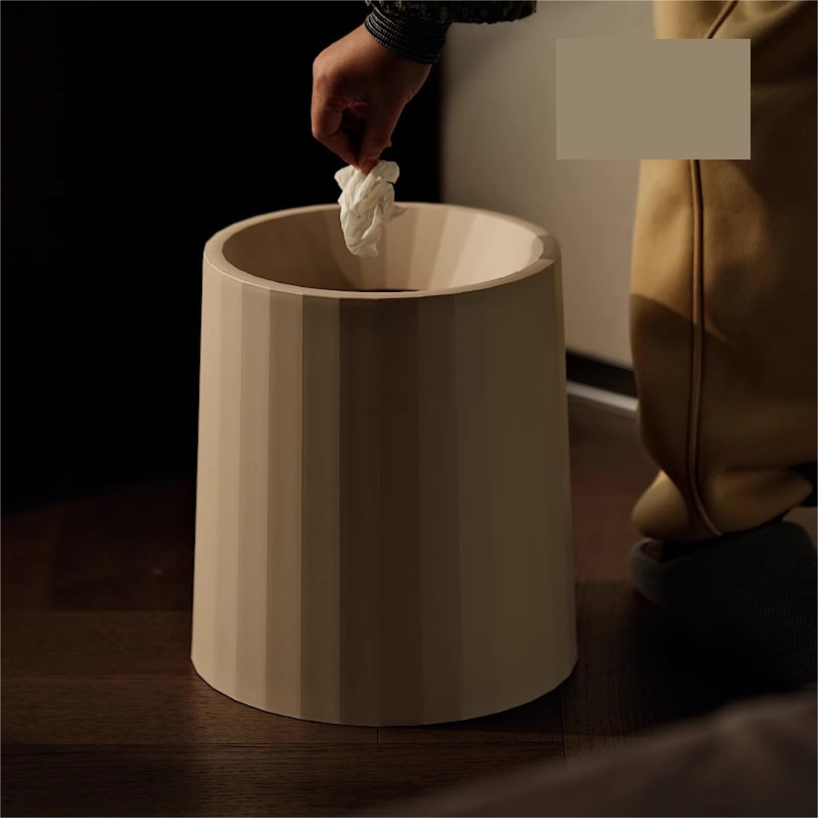 Cubo De La Basura Casa Papelera De Basura Abierta Sin Tapa, For Papel Higiénico, For Entrada Hotel Papelera Reciclaje(11L)