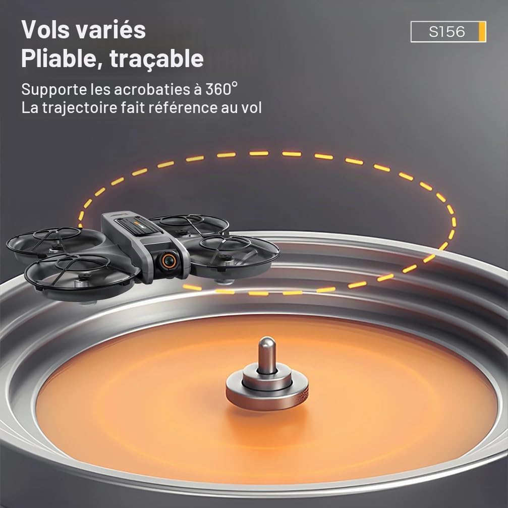 Nouveau Drone S156 4k Professionnel HD, caméra Grand Angle, WiFi FPV, rc, Maintien en Hauteur, hélicoptère, Grand écran, quadricoptère Pliable, Jouets,A,Triple Battery