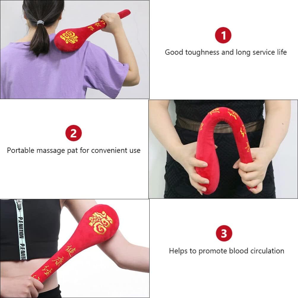 FRCOLOR Meridian Sha Board 18.9 Inch Handheld Massage Pat Stick for Body Tapping Therapy Muscle Relaxation Blood Circulation and Fatigue Relief