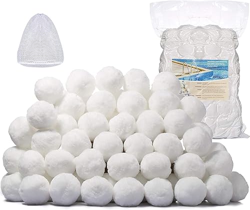 NianYI Bolas de filtro de piscina de 3.1 libras para bomba de filtro de arena, medios de filtro reutilizables ecológicos para filtros de arena de