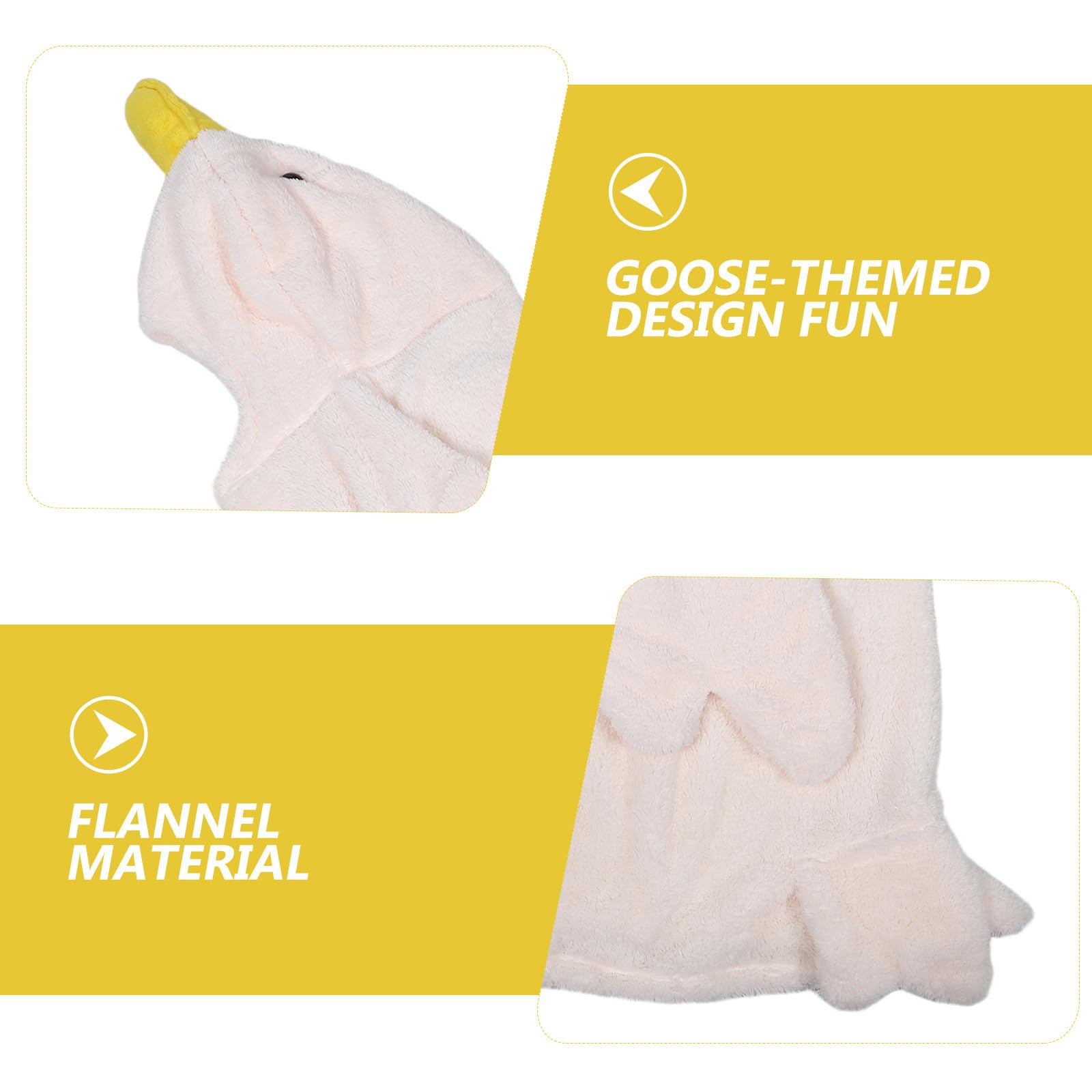 FOMIYES Pigiama Intero in Flanella Bianca a Tema Oca, Oversize e Caldo, per l'inverno e Riunioni Familiari, Comodo e Accogliente per Ragazze e Donne