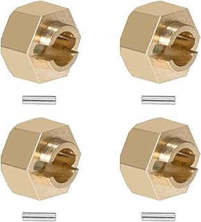 4Pcs 4mm TRX4M Brass Weight 1.0 Beadlock Wheels Hex Hubs Heavy Duty Extender Adaptor for 1/18 RC Crawler Car Upgrade Accessories