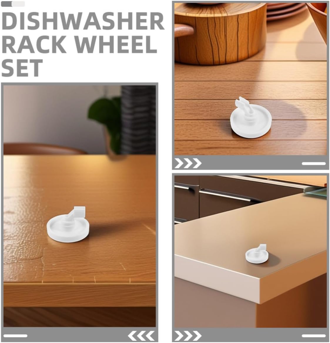 10pcs Dishwasher Rack Roller Wheels and Studs for DIY Repair