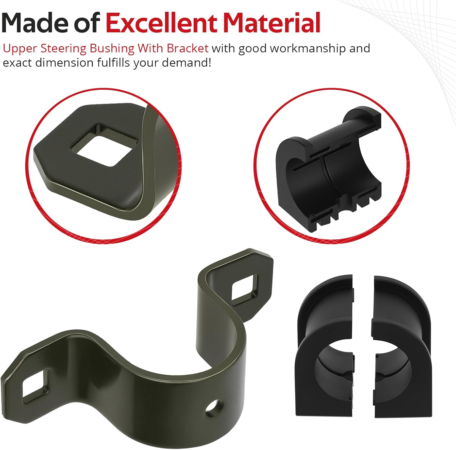 JAVIK Upper Steering Bushing With Bracket For Polaris Sportsman Ranger RZR for H-awkeye ACE 325 400 450 500 570 800 850 1000 2012-2025 O.E.M# 5257028