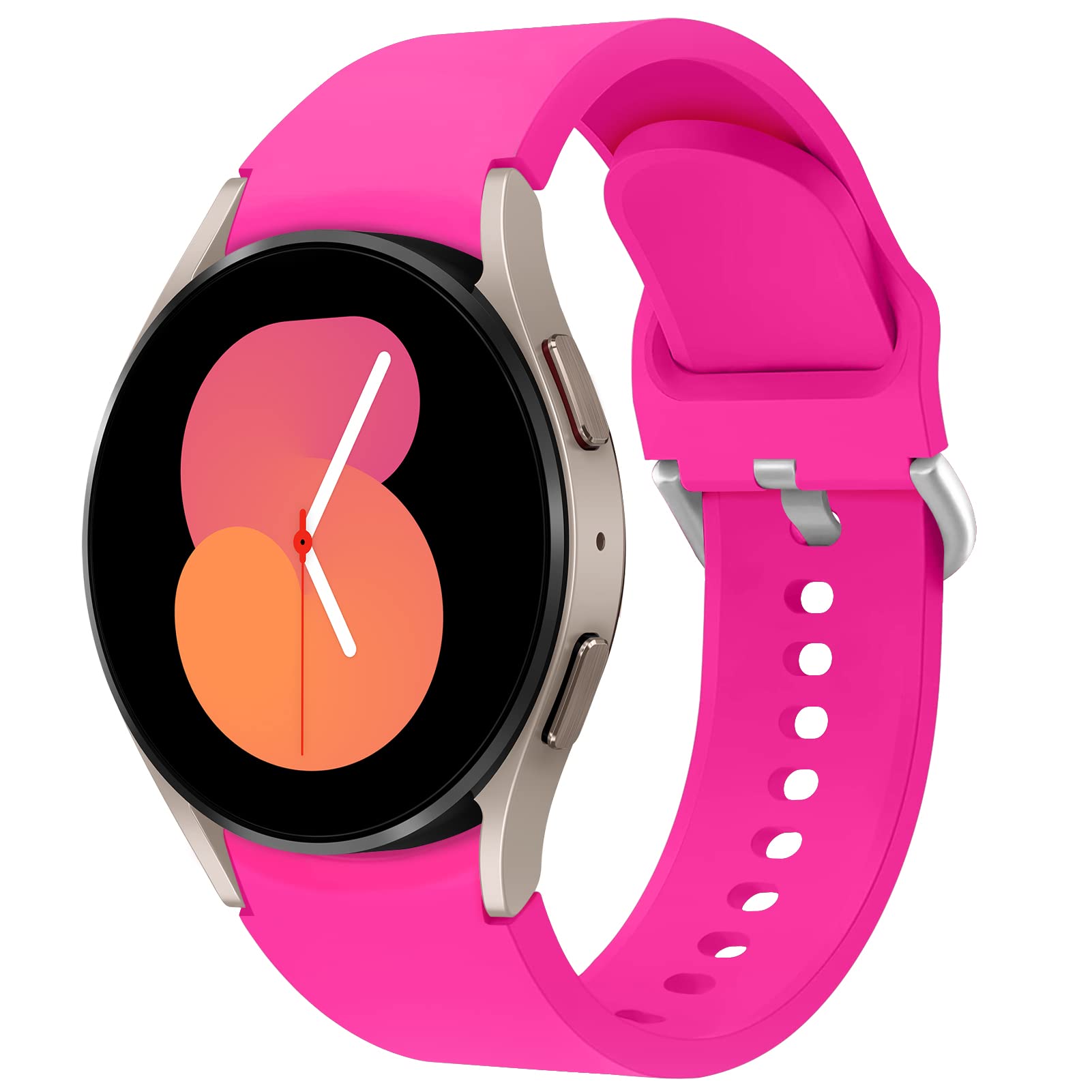 No Gap Bands Compatible for Samsung Galaxy Watch 7 6 5 4 FE 40mm 44mm/5 Pro 45mm/6 Classic 43mm 47mm/4 Classic 42mm 46mm Band,20mm Silicone Soft Sport