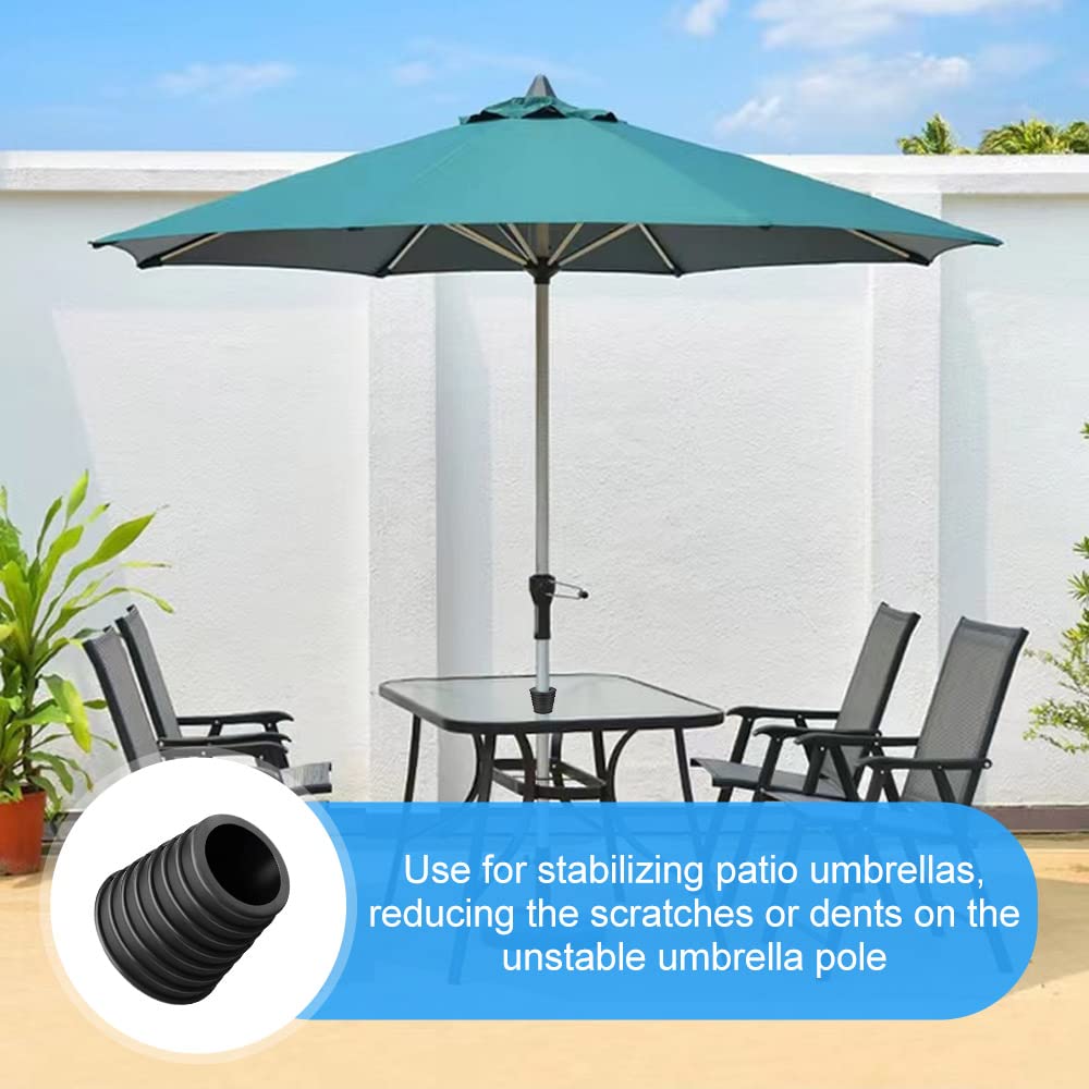 Set Di 4 Tappi Per Ombrellone - Anelli Per Foro Tavolo Da Giardino, Plastica Bianca