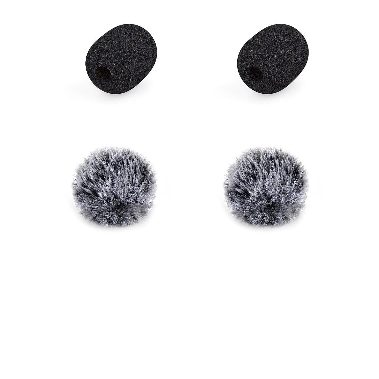 Cybersnc Mini Wireless Furry Windscreen & Foam Cover Set for Lavalier Microphone, Wind Muff Mic Cover to Reduce Plosive and Better Highlight The Vocals (2 Pcs Foam, 2 Pcs Furry, 5mm+10mm)-image-32