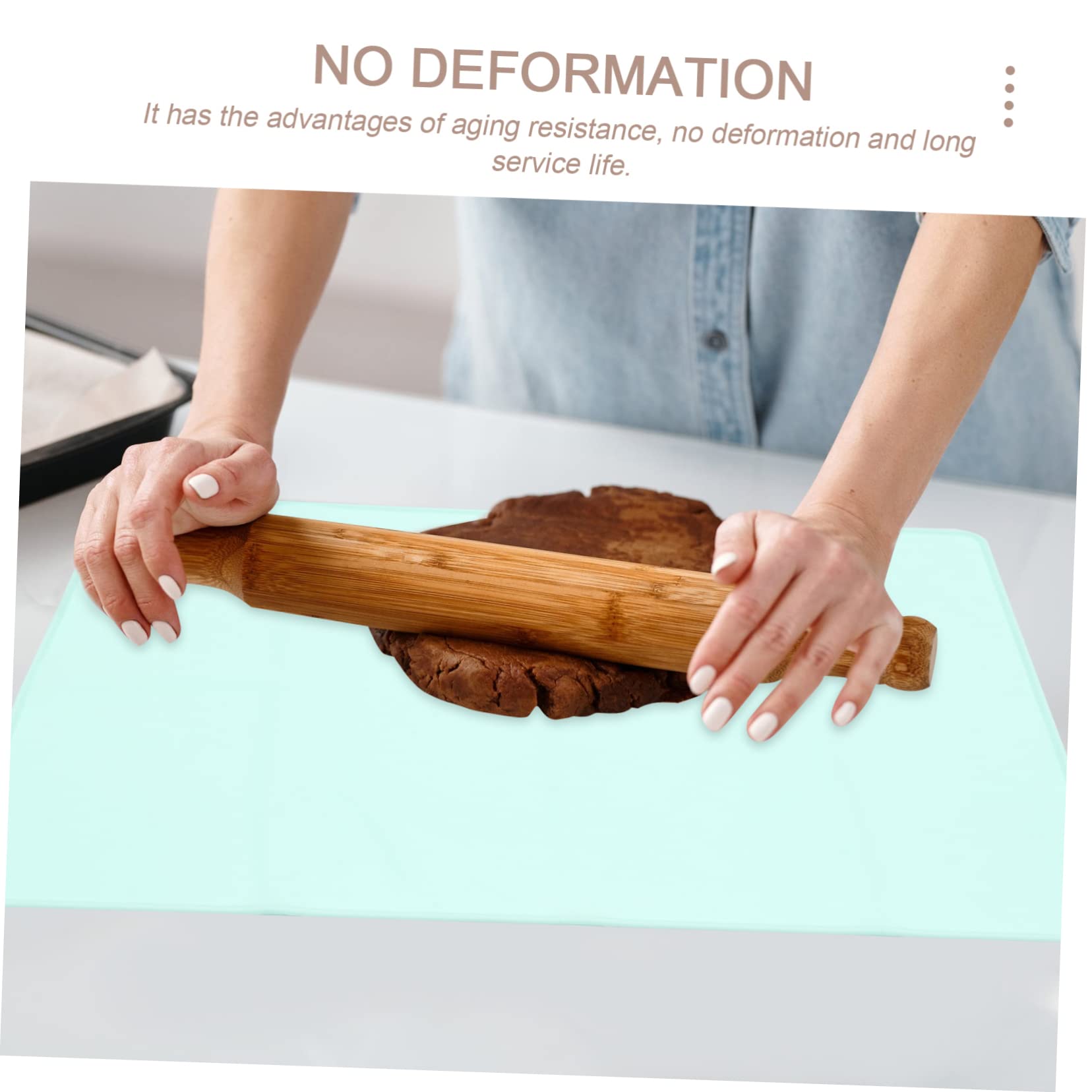 Tapis à Pâtisserie en Silicone Vert, Surface de Pétrissage Réutilisable