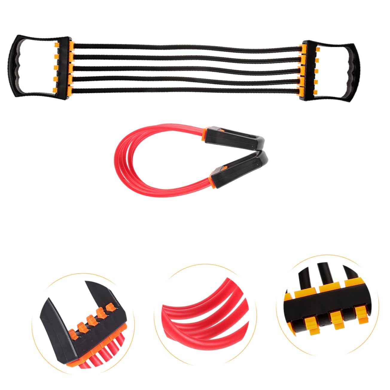 Elastico di Resistenza Fitness 2 Pezzi Tpe per Allenamento | Portatile per Uso Generale, Materiale Flessibile, Set Compatto da 2 Pezzi