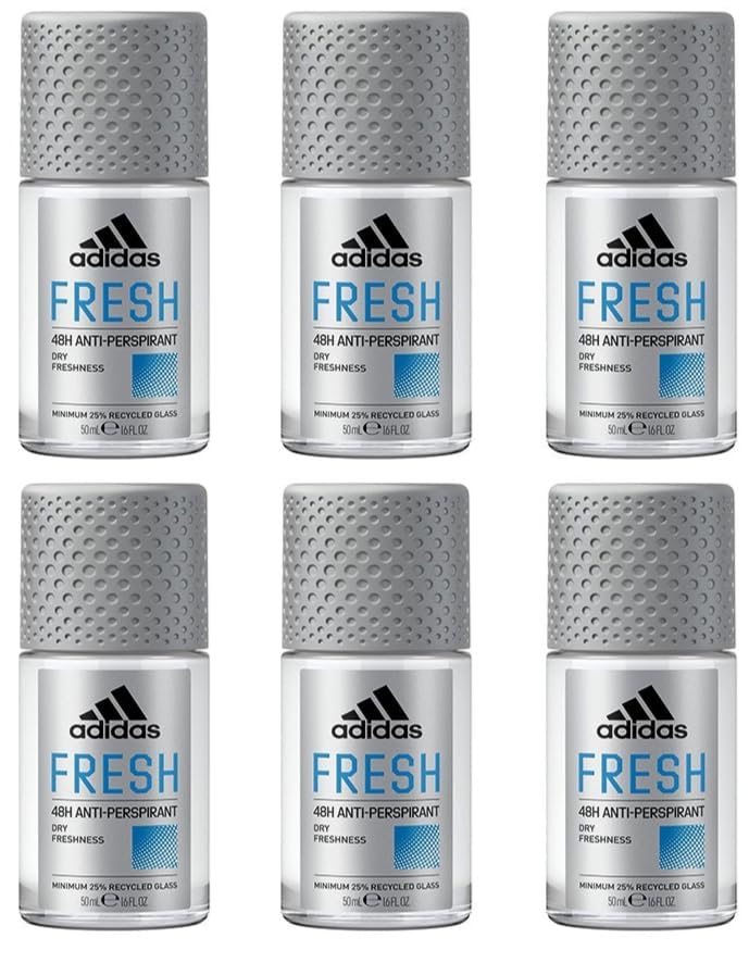 adidas Fresh - Desodorante antitranspirante en roll-on para 48 horas de protección en seco, frescura extra duradera con aroma cítrico aromático, protección contra la sudoración fuerte y el olor