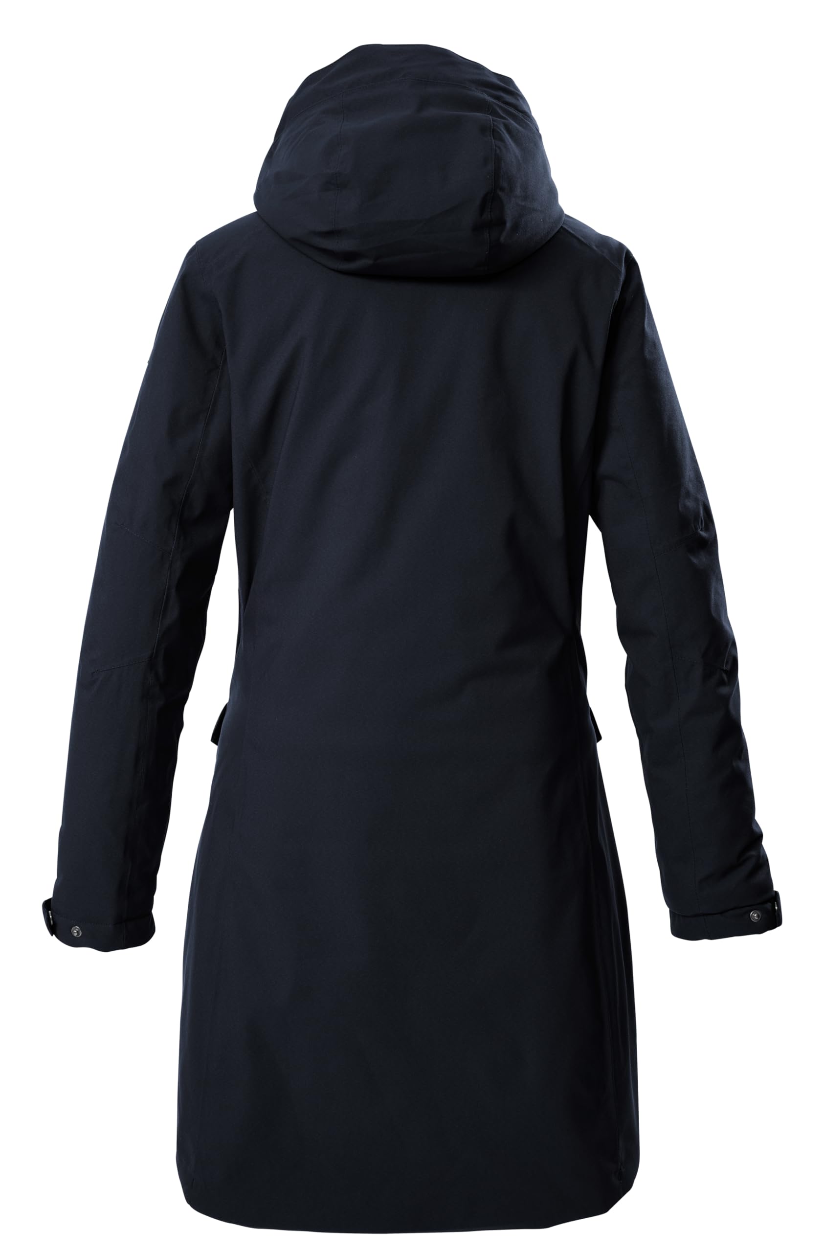 killtec Mujer Parka funcional/parka impermeable con capucha con cremallera KOW 18 WMN PRK, schwarz blau, 44, 43313-000