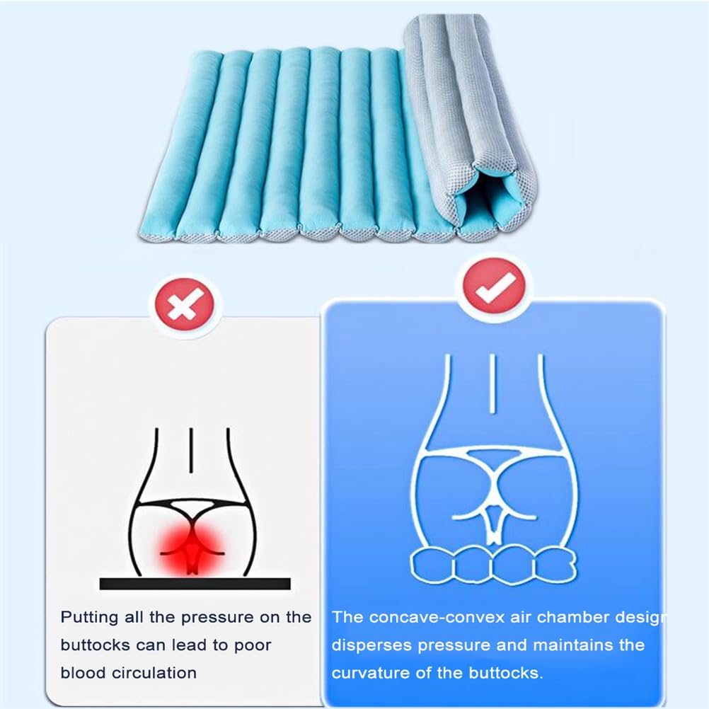 Generico Materasso Antidecubito per La Cura del Paziente, Spessore 4 Cm, Materasso per Letto Ospedaliero Comodo E Traspirante, per Letto per Pazienti, Divano, Sedia a Rotelle,Marina Militare,60×70cm