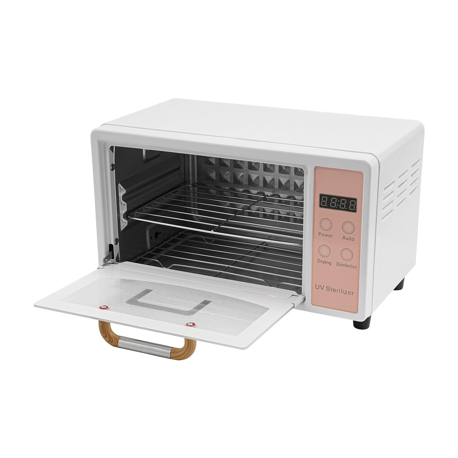 Esterilizador de aire caliente 160 W - 10 L - 75 °C - LED - Calor seco - Esterilizador de alta temperatura - Herramienta para el hogar, la belleza, el salón de manicura y la clínica - Rosa