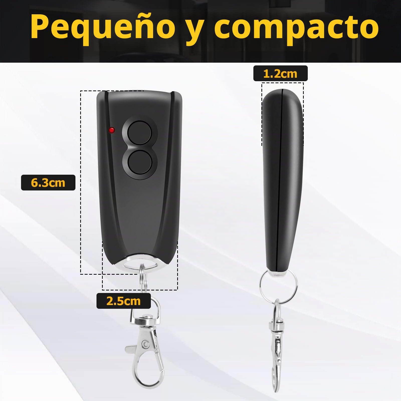 Juego de 2 mandos a distancia para Hormann, mando a distancia para puerta EcoStar RSC2-433, RSE2-433, RSZ1-433, 2 canales, transmisor manual para Hormann EcoStar 500/700/800 para Portronic D2500/D5000