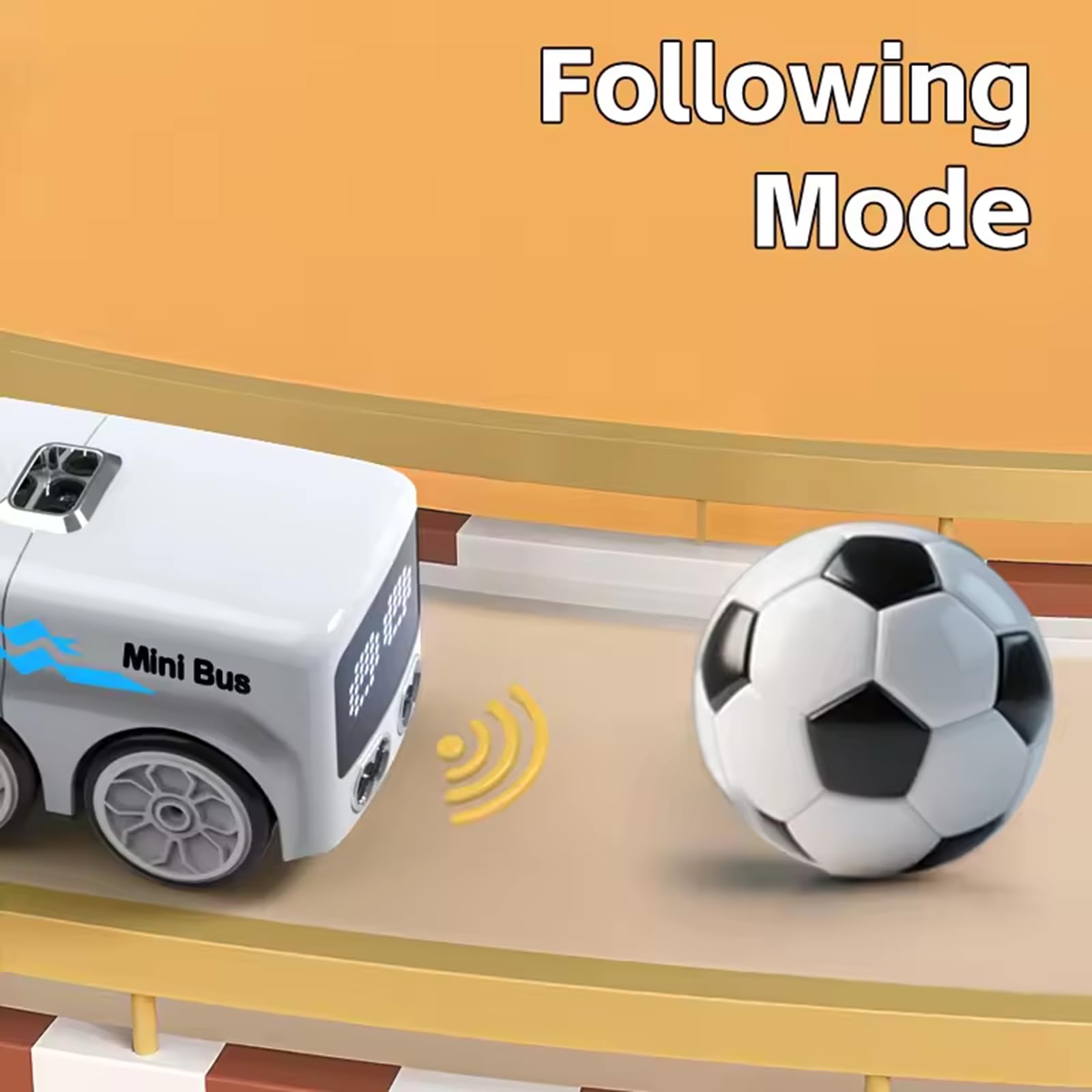 Magic Mini Bus Spielzeug, RC-gesteuert mit Auto-Ausdrücken und 4 Spielmodi, intelligentes Sensorauto mit Fernbedienung und dynamischem LED-Licht, STEM Lernspielzeug für Jungen und Mädchen (Blau)