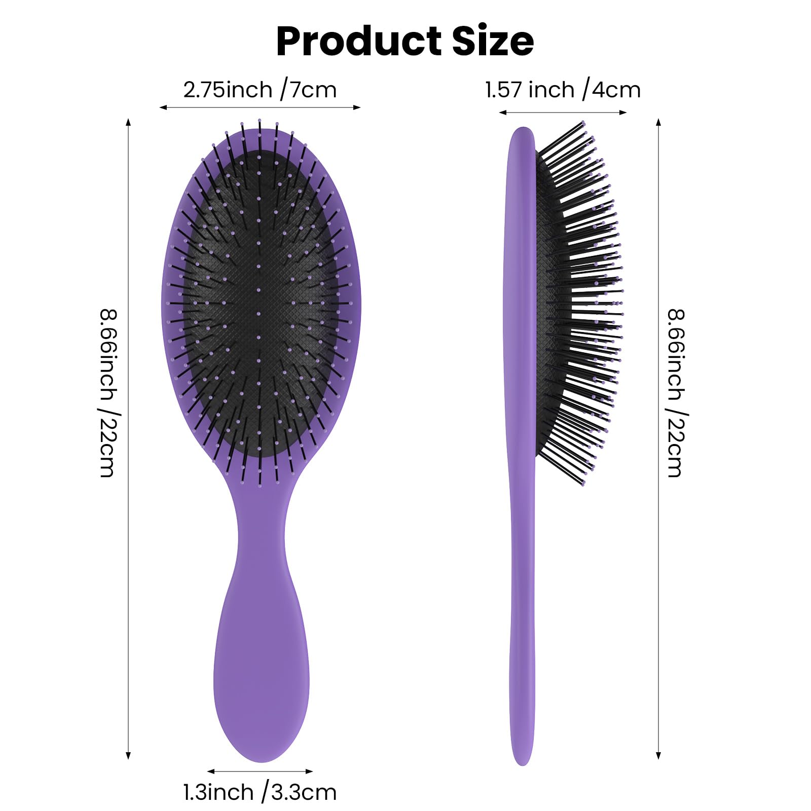 Hair Brush for All Hair Types Flexible Soft Pin Bristle Hair Brushes - Image 2