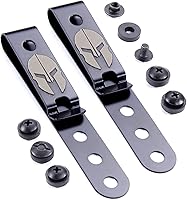 Vista 14 de HolsterSmith - Clip universal de metal para cinturón para hacer fundas, modelo 5, (3 agujeros), color negro táctico