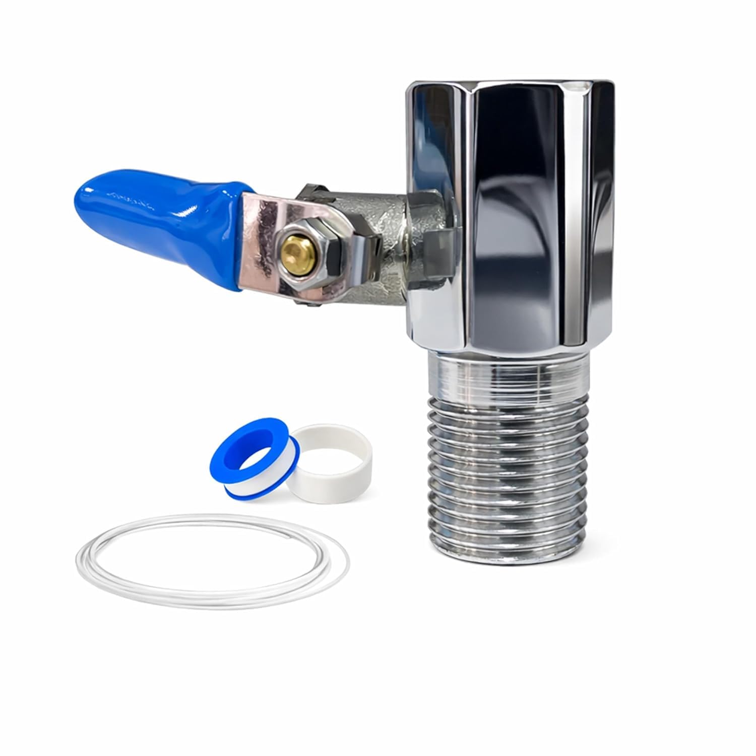 Stainless Steel RO Diverter Ball Valve 1/4 Inch (6mm) | Water Purifier Tap Diverter & Inlet Flow Control Valve with Top RO Outlet, Includes 2 Meter Pipe & Teflon Tape (Not for 3/8 or PL6).-picture-16