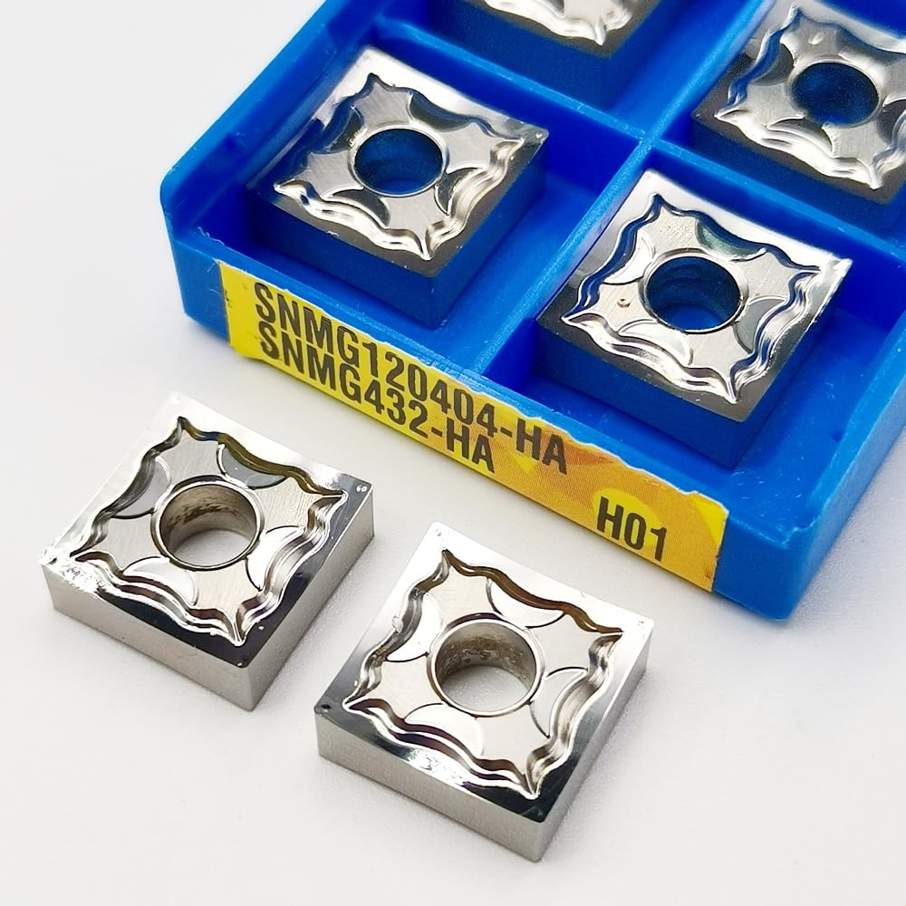 Fresa de inserción de carburo, 10 Uds., SNMG 120404, Herramienta de torneado de ranurado Exterior CNC SNMG120404 H01, Herramienta de Torno de Metal, aleación Dura
