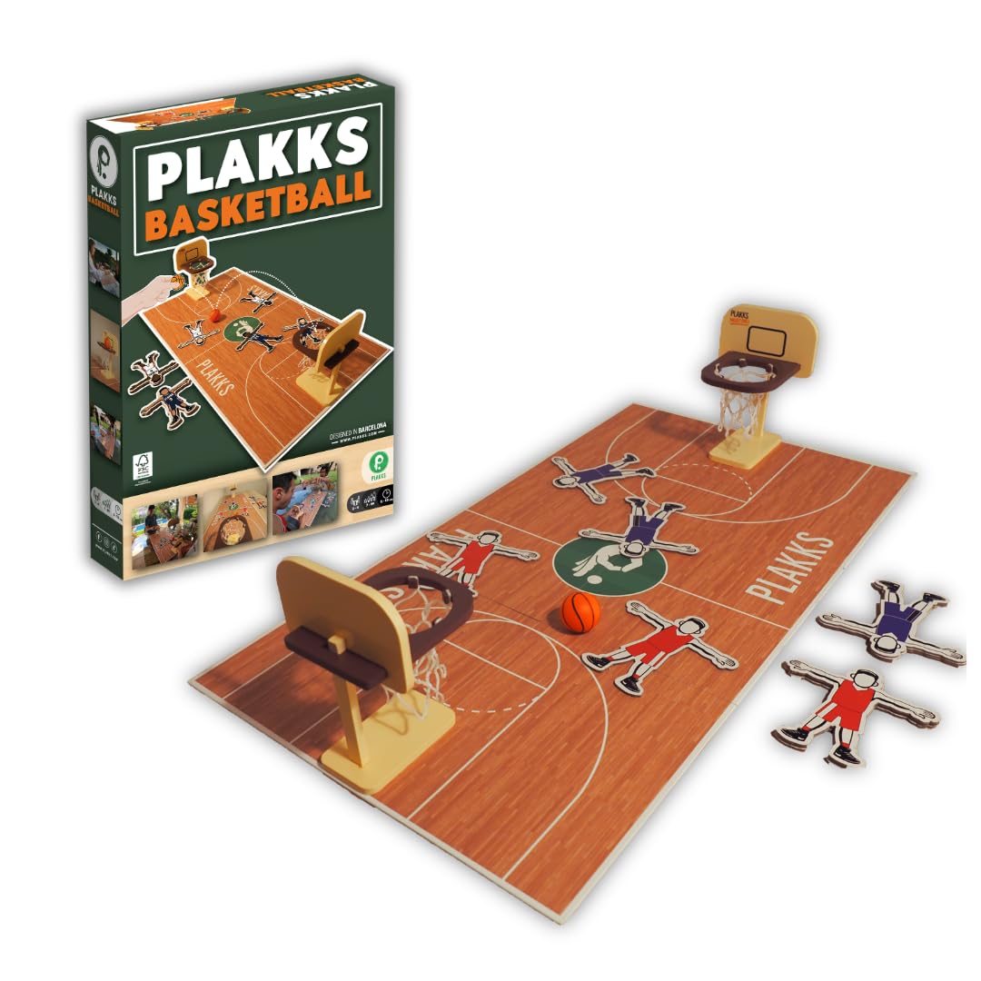 PLAKKS Basketball Juego de Mesa de Baloncesto para Niños y Adultos 2 Jugadores